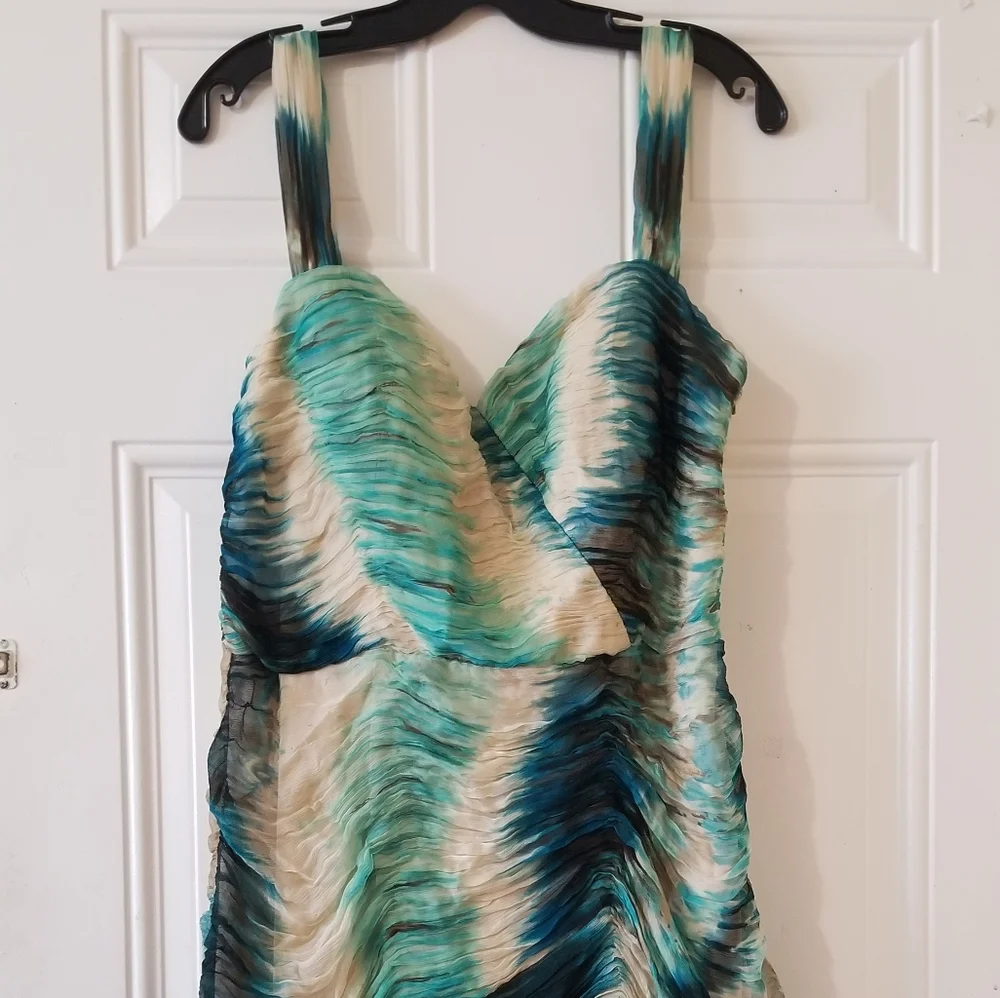 Marsoni 100% Silk Sleeveless Pleated  Dress Sz 14